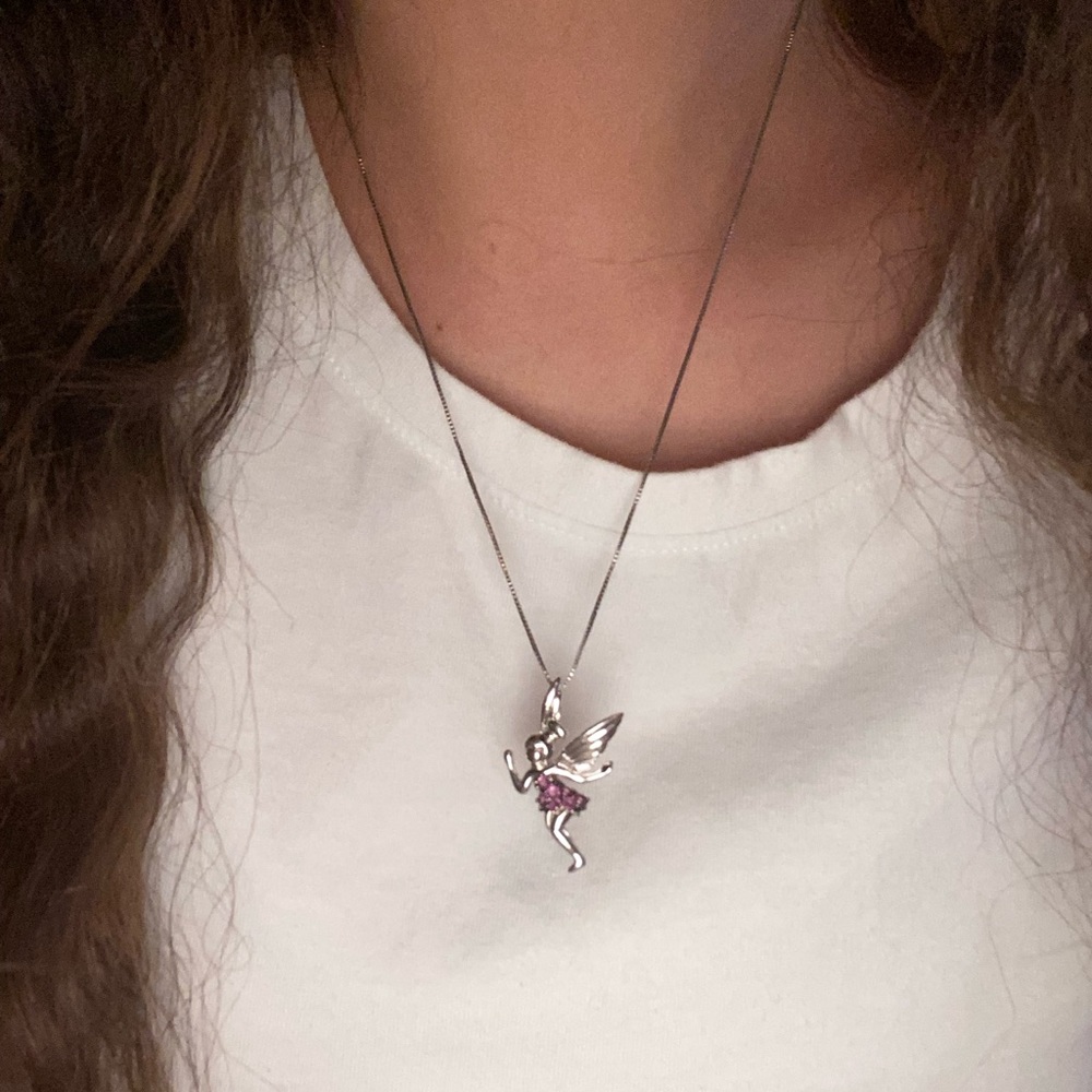 Sapphire and Silver Fairy Necklace by Kay Jewelers
